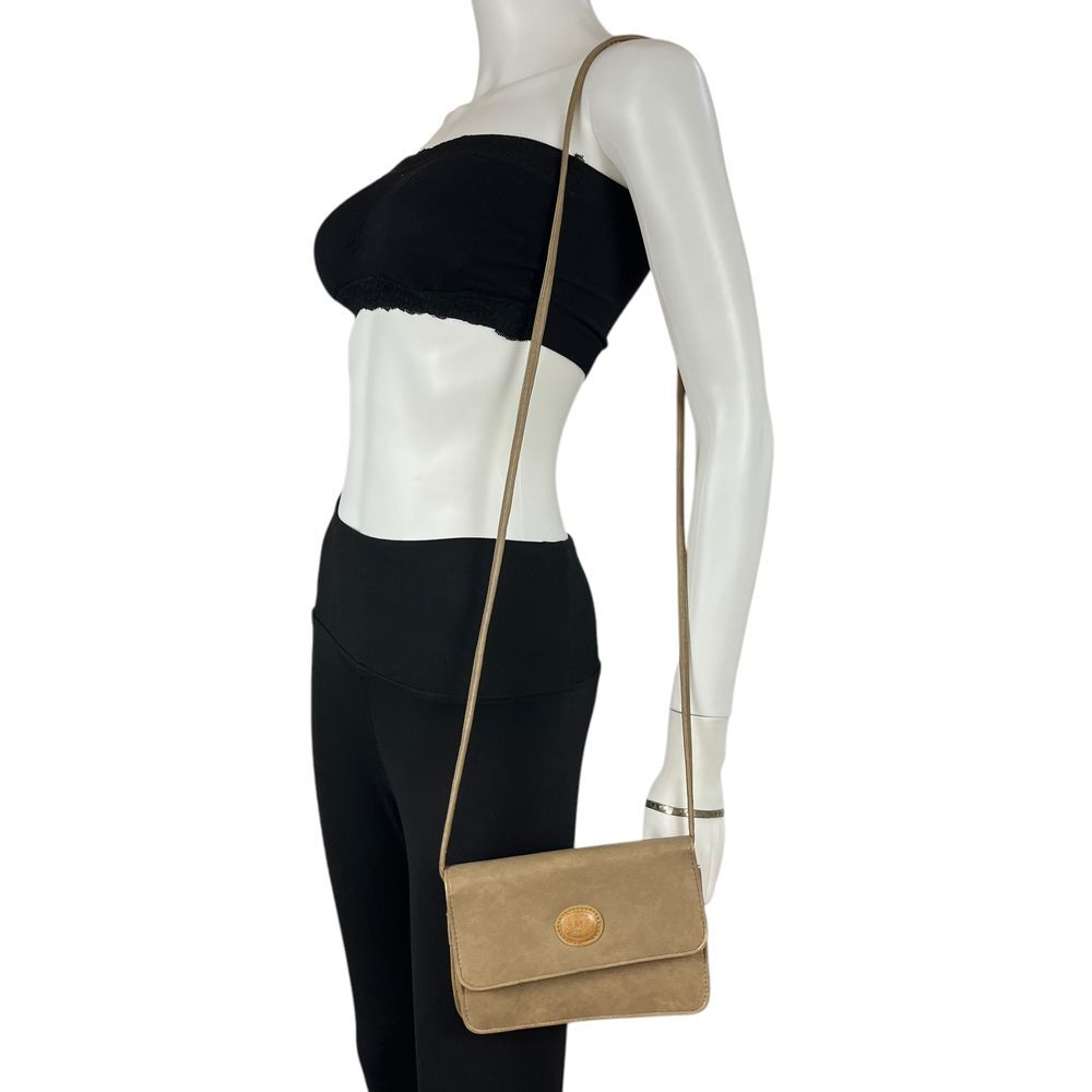Brown Crossbody Wallet Shoulder Bag with Mirror &‎ Phone Holder